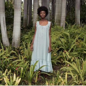 Dôen Poem Nightgown Glass Slipper Light Blue XS NWT